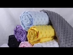 Baby Soft Minky Dot Blanket with Silky Satin 