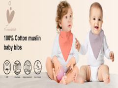 6-Pack Muslin Baby Bibs