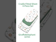 Polyester Fabric Personalized Bassinet Sheet Breathable With Parent Friendly Design