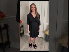 Comfortable Pink Maternity Dress Breathable Sleepwear For Breastfeeding