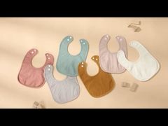 6-Pack Muslin Baby Bibs for Unisex Boys Girls, Cotton Baby Drooling and Teething Bibs