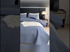 Quilt Bedding Set for All Seasons,Modern Style Microfiber Soft Floral Pattern Coverlet Set